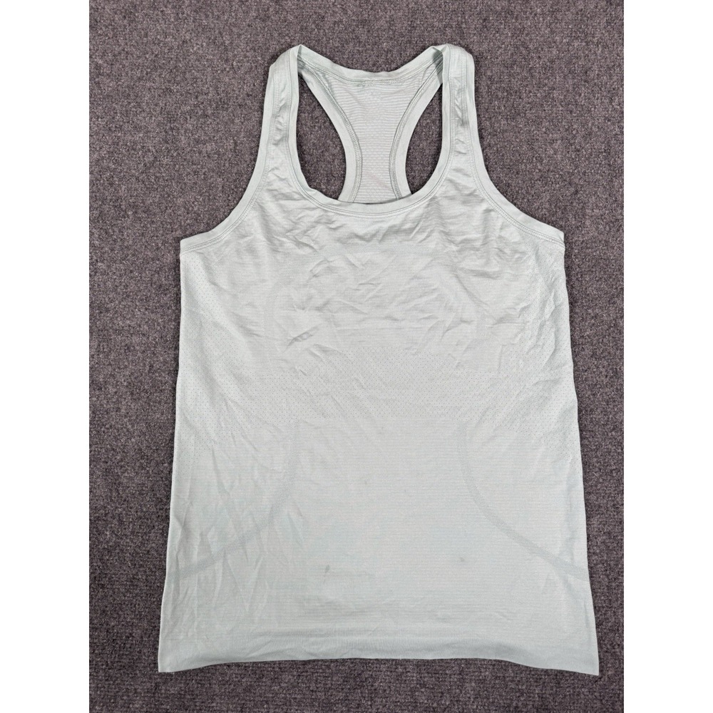 Vintage Lululemon‎ Swiftly Tech Tank Top Womens 8 Heathered Fresh Teal Racerback